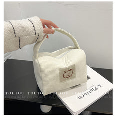 Bags & Storage - Cute Bear Cosmetic Bag 18x13x12cm White - Goodie Goodie