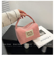 Bags & Storage - Cute Bear Cosmetic Bag 18x13x12cm Pink - Goodie Goodie