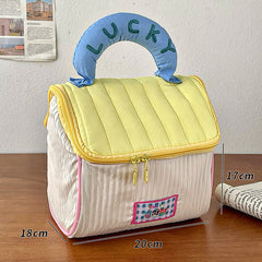 Bags & Storage - Lucky House Cosmetic Bag Yellow - Goodie Goodie