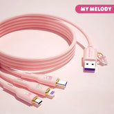 Tech & Toys - My Melody 3-in-1 Charging Cable 1.2m Micro/Type-c/Lightning - Goodie Goodie
