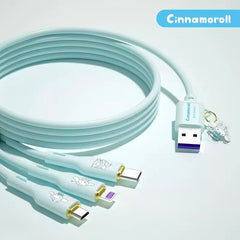 Tech & Toys - Cinnamoroll 3-in-1 Charging Cable 1.2m Micro/Type-c/Lightning - Goodie Goodie