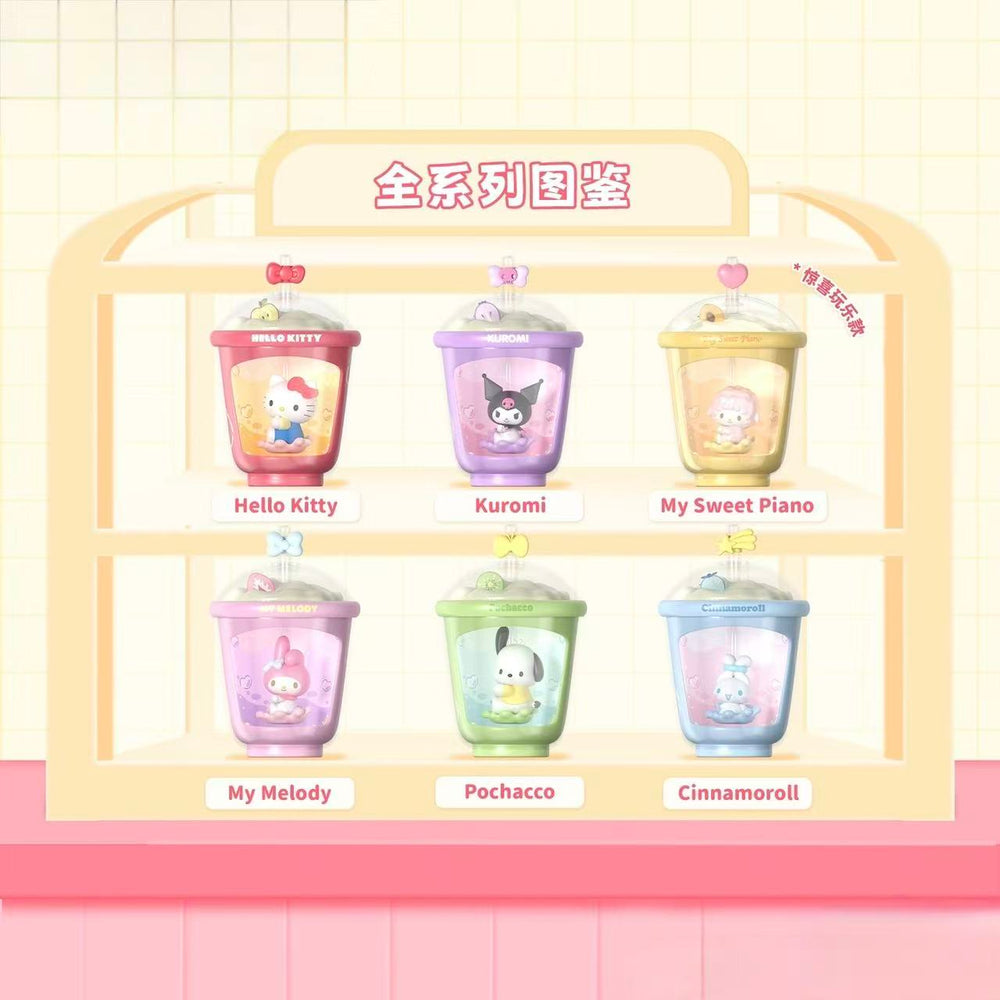 Tech & Toys - Sanrio Characters Bubble Tea Cup Solar-Powered Swing Toy Blind Box - Goodie Goodie