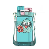 Bottles & Cups - Sanrio Double Lids Plastic Water Bottle 520ml - Hangyodon - Goodie Goodie