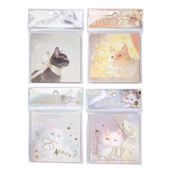 Elegant cat Gold Foil Notepads 30 sheets Assorted
