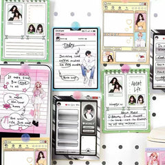 Anime Character Message Notepads 75*100mm 80 sheets Beautiful Dream