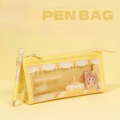 Small Mochi Large Capycity Pnecil Case 80x115x225mm with Gel Pen