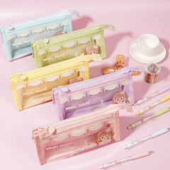 Stationery - Small Mochi Large Capycity Pnecil Case 80x115x225mm with Gel Pen - Goodie Goodie