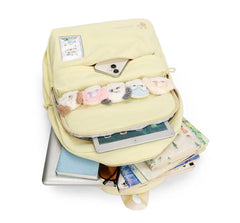 Cute Bear School Backpack 30x20x47cm Yellow