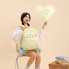 Cute Bear School Backpack 30x20x47cm Yellow
