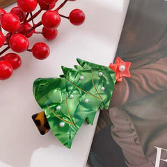 Christmas Tree Hair Claw Clip 8.5cm