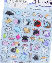 Funny Cat Epoxy Stickers