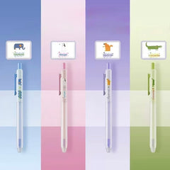 Animal Silent Erasable Pen 0.5mm Blue Ink Assorted