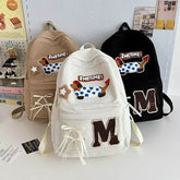 Vintage Corduroy Backpack 31x16x42cm Dachshund & Bow