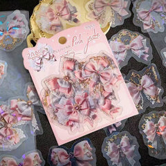 Transparent Bow Waterproof Stickers β 30pcs