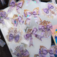 Transparent Bow Waterproof Stickers β 30pcs