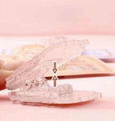 Cute Mochi Acrylic Resin Binder Clip Purple