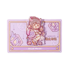 Cute Mochi Acrylic Resin Binder Clip Purple