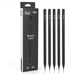 Black Wooden Writing Pencils Set of 10