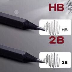 Black Wooden Writing Pencils Set of 10