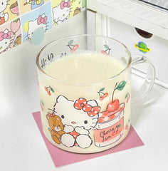 Hello Kitty Milk Glass Mug 450ml