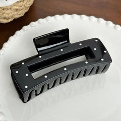 Black & White Polka Dot Acrylic Hair Claw β 10.5cm