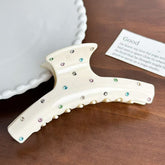 Colorful Rhinestone Acrylic Hair Claw 11.5cm Shark Clip