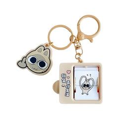 Dancing Cat Flipbook Animation Keychain
