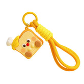 Cute Sitting Toast Keychain
