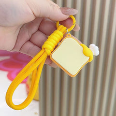 Cute Sitting Toast Keychain