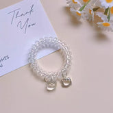 Clear Coil Hair Ties 2 Pack Waterproof & Super Stretchy