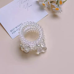 Clear Coil Hair Ties 2 Pack Waterproof & Super Stretchy