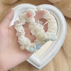 Candy Color Beaded Scrunchies 2 Pack