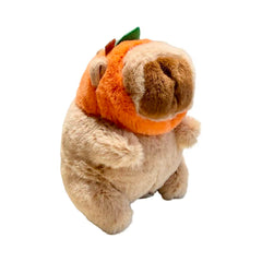 Dancing Capybara Plush Keychain with Colorful Hat