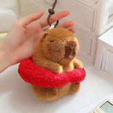 Capybara Plush Keychain 13cm - Apple Lifebuoy