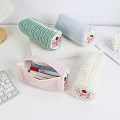 Kawaii Cake Embroidered Cylinder Pencil Case 80 Γ 80 Γ 180 mm
