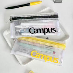 Stationery - Campus Transparent Mesh Pencil Case - Goodie Goodie