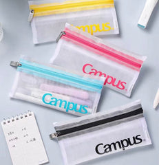 Stationery - Campus Transparent Mesh Pencil Case - Goodie Goodie