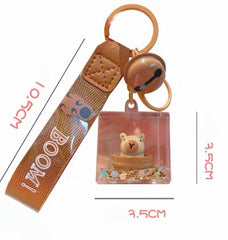 Capybara Liquid Sand Acrylic Box Keychain Assorted