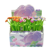 Colourful Flower Silicone Wiggle Gel Pen 0.5 mm Black Ink Assorted