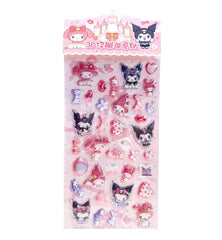 Sanrio 3D Puffy Bubble Sticker Kuromi and Melody