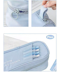 Planwith Opening Pencil Case 207 × 90 × 80 mm Blue