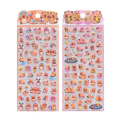 Capybara 3D Puffy Bubble Sticker Assorted
