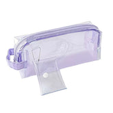 Stationery - Rosyposy Large-Capacity Transparent Waterproof Pencil Case - Purple - Goodie Goodie