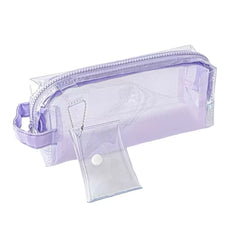 Stationery - Rosyposy Large-Capacity Transparent Waterproof Pencil Case - Purple - Goodie Goodie