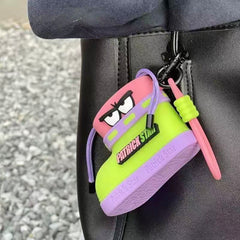 SpongeBob Series Silicone Boot-Shaped Earphone Case & Coin Purse Keychain