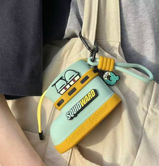 SpongeBob Series Silicone Boot-Shaped Earphone Case & Coin Purse Keychain