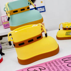 SpongeBob Series Silicone Boot-Shaped Earphone Case & Coin Purse Keychain