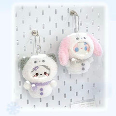 Rosyposy Snowman Plush Toy 120mm Keychain - Bunny