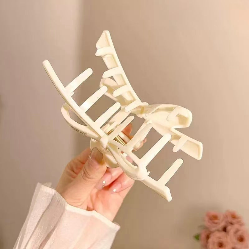 Accessories - Bow Hair Claw Clip 12.5 cm β Beige - Goodie Goodie