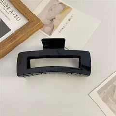 Accessories - Chic French Minimalist Square Hair Clip XL 12.5 cm – Black - Goodie Goodie